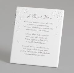 Blessed Home Ceramic Plaque