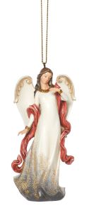 Angel with Cardinal Ornament