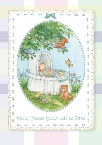 God Bless Your Little One Baby Folder - Front