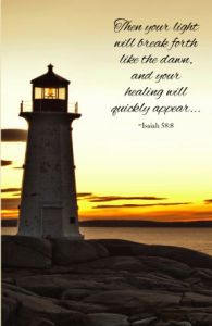 Lighthouse at Sunrise Get Well Enrollment - Front