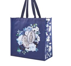 Floral Miraculous Medal Tote Bag