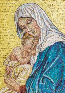 Mosaic Madonna & Child Sympathy Card