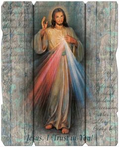 Rustic Divine Mercy Wall Plaque