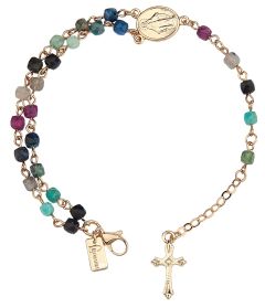 Multi-Colored Rosary Bracelet