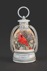 6" Cardinal Shimmer Lantern