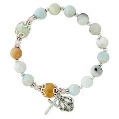 Genuine Stone Rosary Bracelet